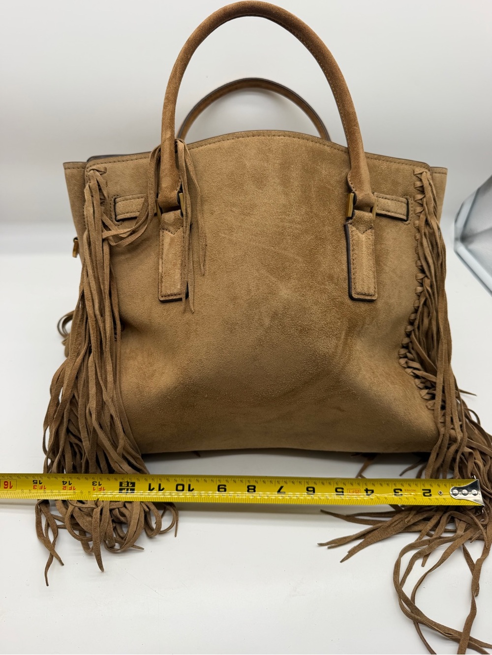 Michael Kors Tan Suede Fringe Tote - Picture 7 of 16